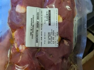 Brochette de jeune bovin X2 (400g)