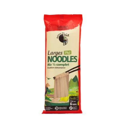 Noodles larges de riz demi complet bio (pour phô)